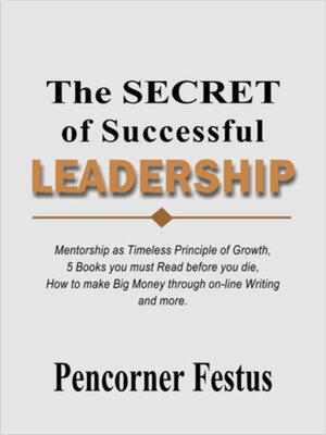 cover image of The SECRET  of SUCCESSFUL  LEADERSHIP